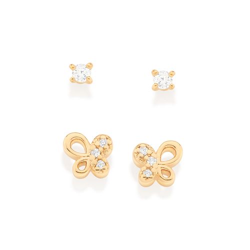 GOLD LOVELY BUTTERFLY STUD EARRING KIT