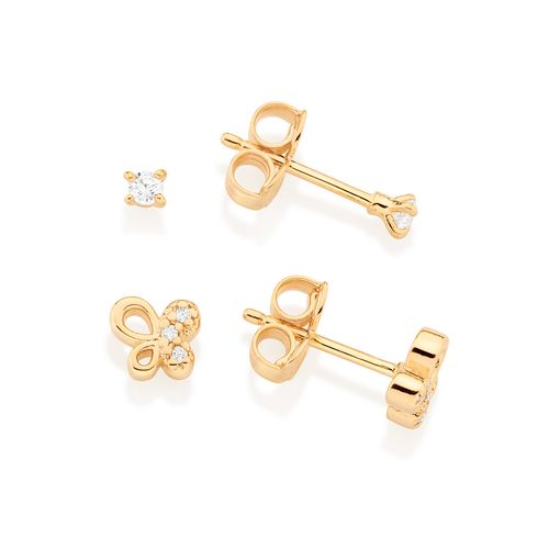 GOLD LOVELY BUTTERFLY STUD EARRING KIT