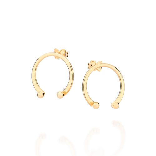 GOLD HORSE SHOE EARRINGS