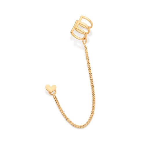 GOLD HEART EAR CUFF CHAIN