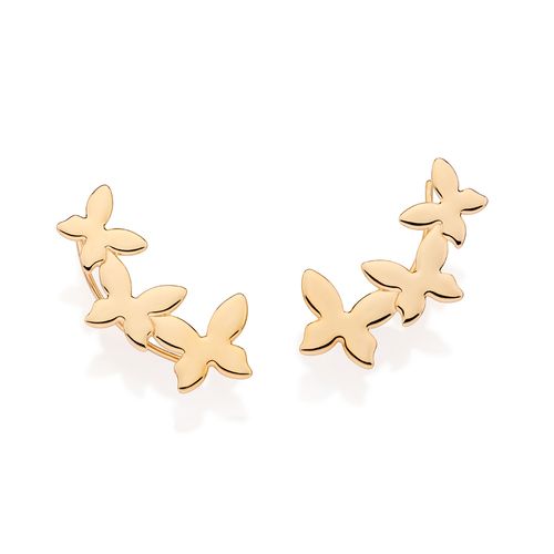 GOLD BUTTERFLY TRIO EARRINGS