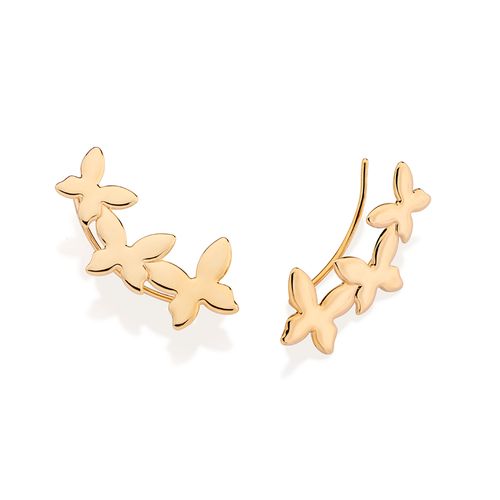 GOLD BUTTERFLY TRIO EARRINGS