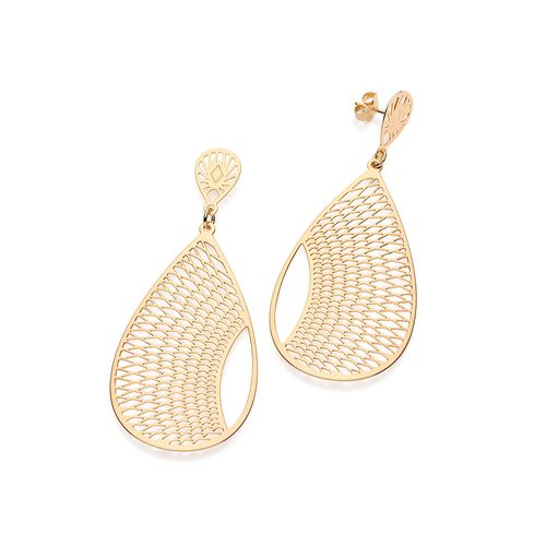 GOLD WATER DROP MAXI EARRINGS