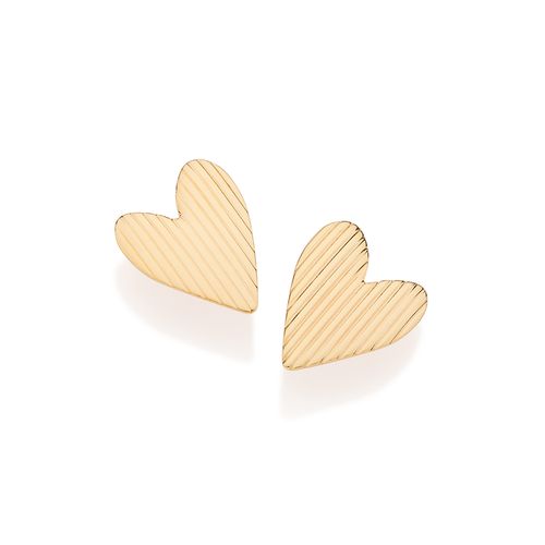 GOLD FOLLOW YOUR HEART EARRINGS