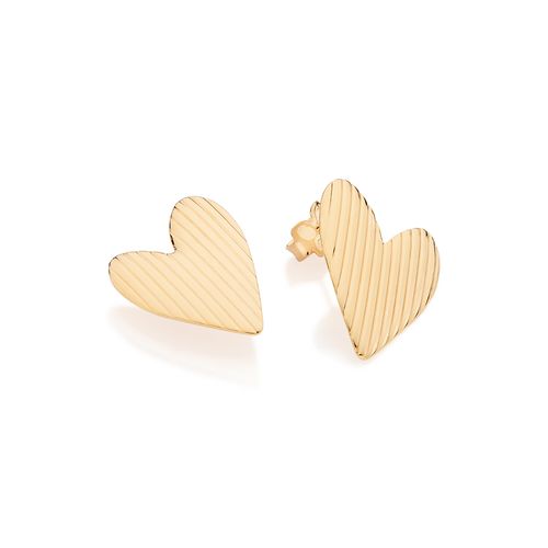 GOLD FOLLOW YOUR HEART EARRINGS