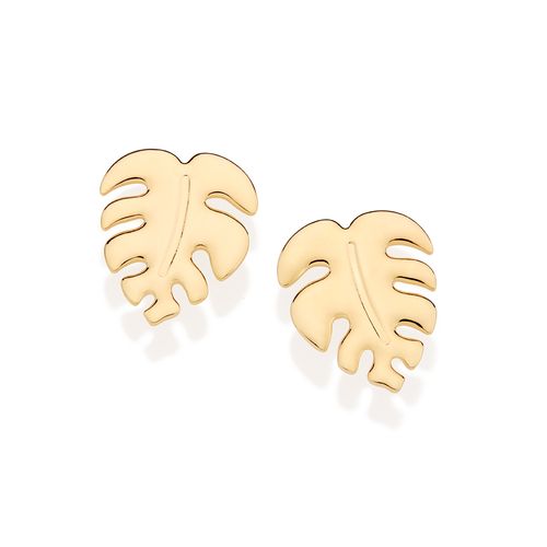 GOLD LEAF STUD EARRINGS