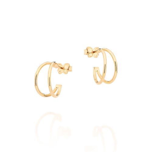 GOLD RINGS OF FIRE MEDIUM HOOP EARRINGS