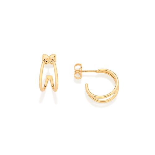 GOLD RINGS OF FIRE MEDIUM HOOP EARRINGS