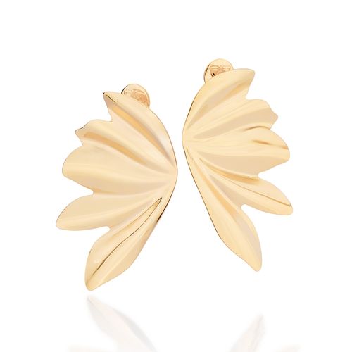 GOLD HALF BUTTERFLY WING MAXI EARRINGS