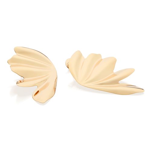 GOLD HALF BUTTERFLY WING MAXI EARRINGS