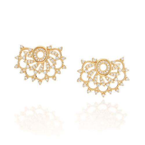 GOLD LOTUS FLOWER EARRINGS