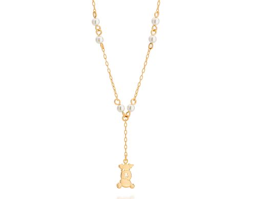 GOLD KID'S CHAIN WITH PEARL