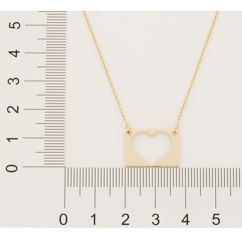 GOLD HOLLOW HEART NECKLACE