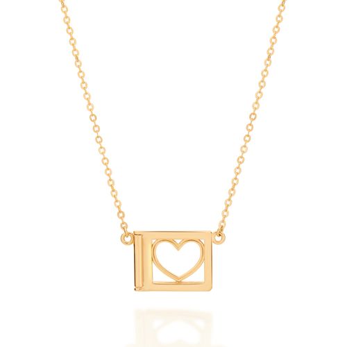 GOLD HEART PHOTO LOCKET NECKLACE