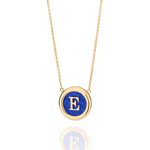 GOLD UNIVERSE LETTER NECKLACE-LETTER E