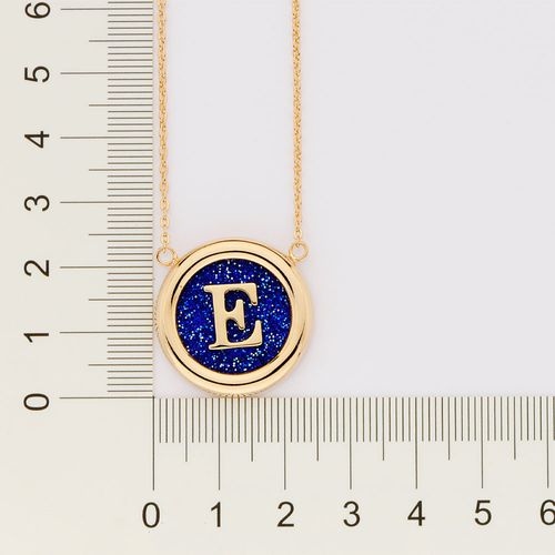 GOLD UNIVERSE LETTER NECKLACE-LETTER E