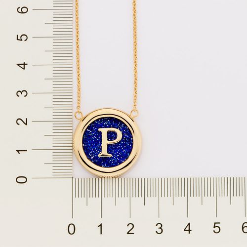 GOLD UNIVERSE LETTER NECKLACE-LETTER P