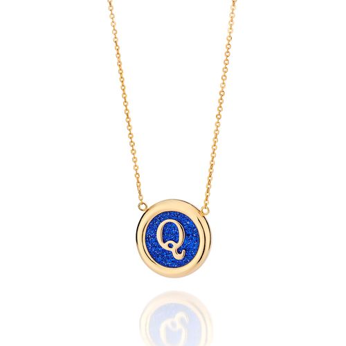 GOLD UNIVERSE LETTER NECKLACE-LETTER Q