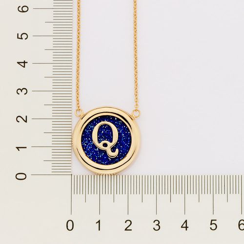 GOLD UNIVERSE LETTER NECKLACE-LETTER Q