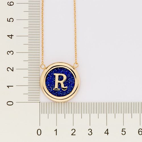 GOLD UNIVERSE LETTER NECKLACE-LETTER R