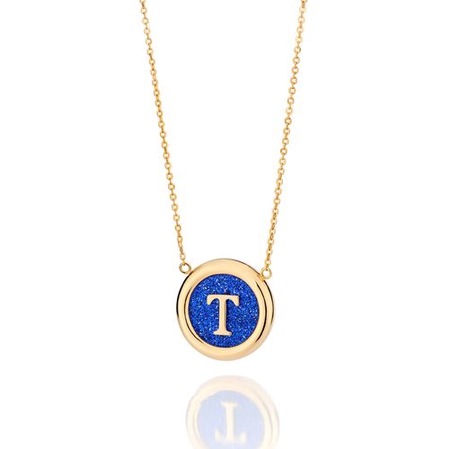 GOLD UNIVERSE LETTER NECKLACE-LETTER T