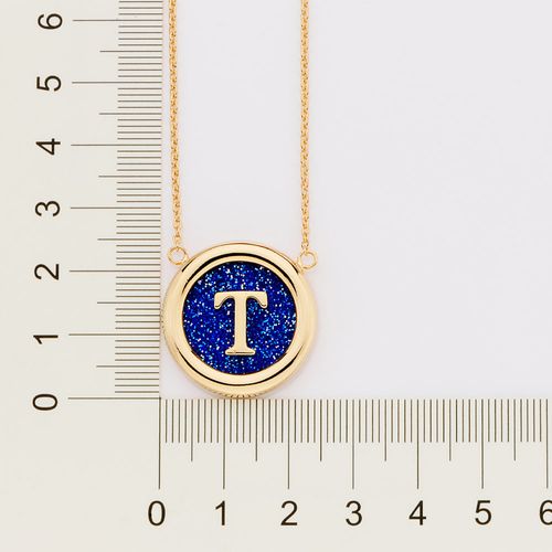 GOLD UNIVERSE LETTER NECKLACE-LETTER T