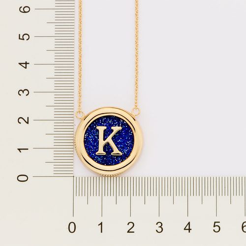 GOLD UNIVERSE LETTER NECKLACE-LETTER K