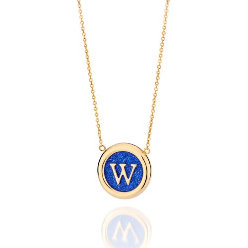 GOLD UNIVERSE LETTER NECKLACE-LETTER W