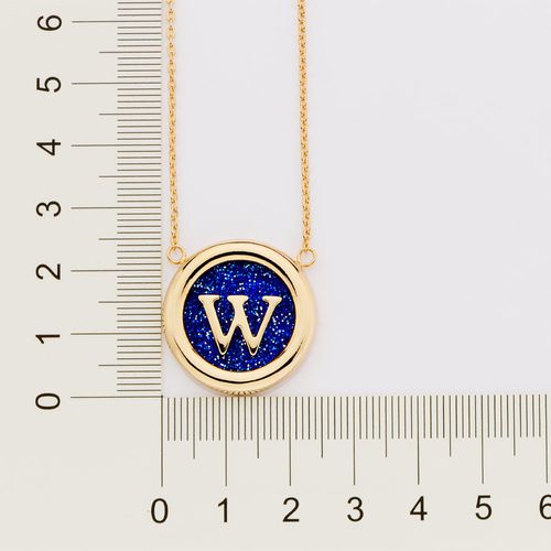 GOLD UNIVERSE LETTER NECKLACE-LETTER W