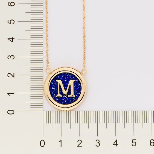 GOLD UNIVERSE LETTER NECKLACE-LETTER M