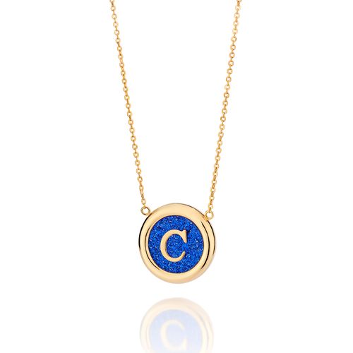 GOLD UNIVERSE LETTER NECKLACE-LETTER C