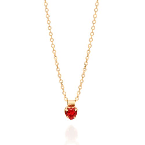 GOLD MOMMY NECKLACE IN RED