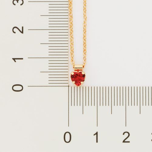 GOLD MOMMY NECKLACE IN RED