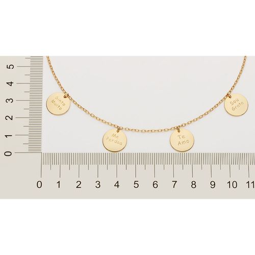 GOLD QUADRUPLE MEDAL NECKLACE