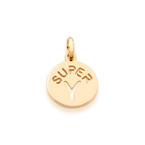 GOLD KID'S PENDANT-LETTER Y