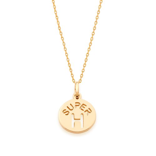 GOLD KID'S PENDANT-LETTER H