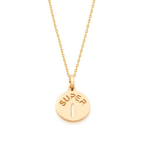 GOLD KID'S PENDANT-LETTER I