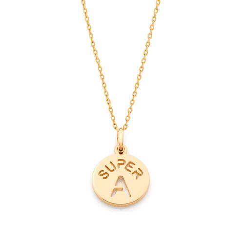 GOLD KID'S PENDANT-LETTER A