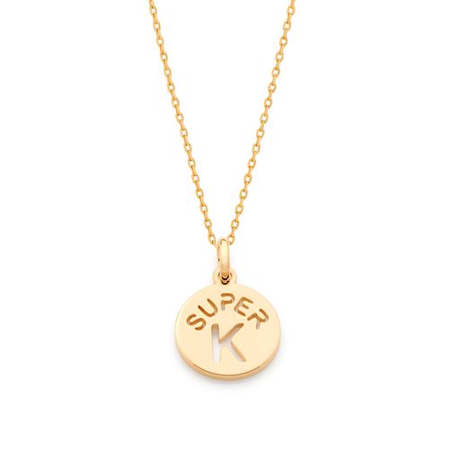 GOLD KID'S PENDANT-LETTER K