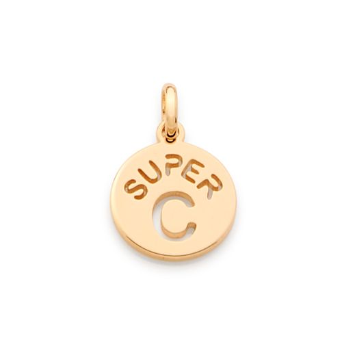 GOLD KID'S PENDANT-LETTER C