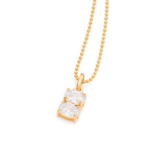 GOLD PENDANT WITH ZIRCONIA