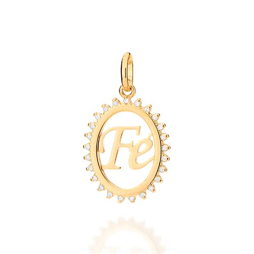 GOLD FÉ (FAITH) OVAL PENDANT