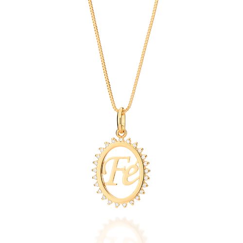 GOLD FÉ (FAITH) OVAL PENDANT