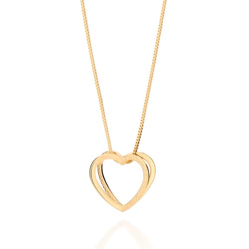 GOLD DOUBLE HEART PENDANT