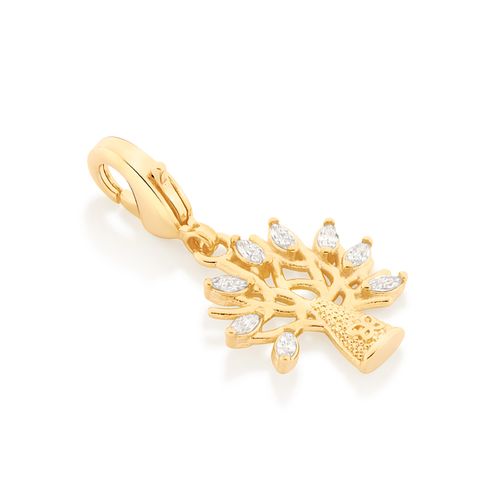 GOLD PENDANT WITH ZIRCONIA