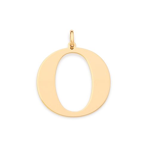 GOLD MODERN MAXI LETTER PENDANT -LETTER O