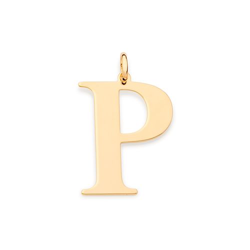 GOLD MODERN MAXI LETTER PENDANT -LETTER P