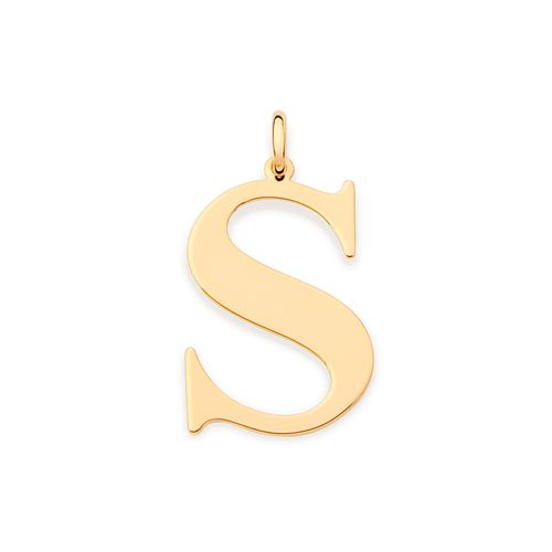 GOLD MODERN MAXI LETTER PENDANT -LETTER S