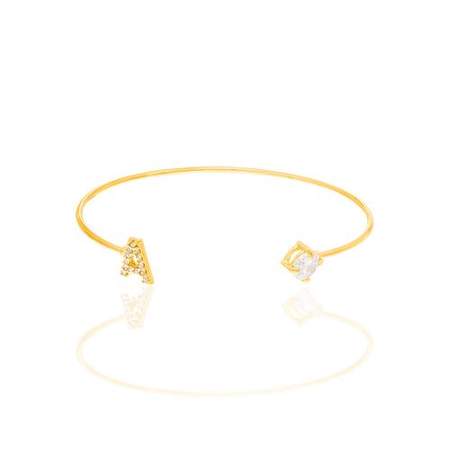 GOLD BRACELET WITH ZIRCONIA