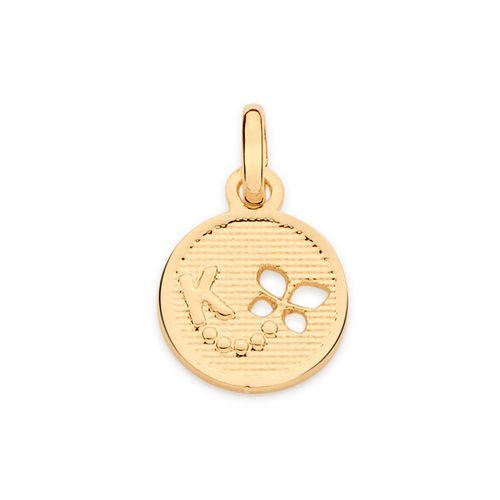 GOLD BUTTERFLY INITIAL PENDANT -LETTER K